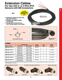 Thumbnail of document Data Sheet - M8C-SIL-3-R-F-1.5 M8 Cable, 3 pin, for RTD, Thermistor